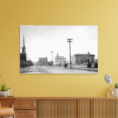 Salem, OR Town Uitzicht State Street Foto Canvas Afdruk (Insitu (Woonkamer))