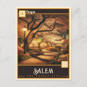 Salem, Oregon Antiek Briefkaart