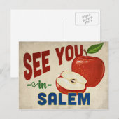 Salem Oregon Apple - Vintage Travel Briefkaart (Voorkant / Achterkant)