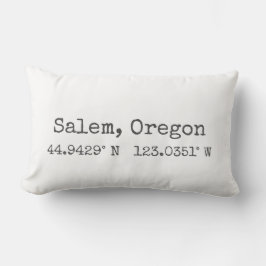 Salem, Oregon Coördinaten Lendenkussen Kussen