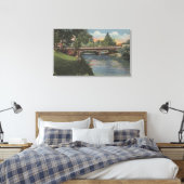 Salem, Oregon - Mooie Mill Creek Canvas Afdruk (Insitu (Slaapkamer))