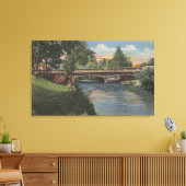 Salem, Oregon - Mooie Mill Creek Canvas Afdruk (Insitu (Woonkamer))