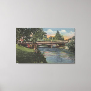 Salem, Oregon - Mooie Mill Creek Canvas Afdruk