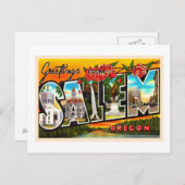 Salem Oregon of  groot Briefkaart (Voorkant / Achterkant)