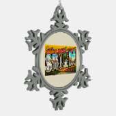 Salem Oregon of  groot Briefkaart Tin Sneeuwvlok Ornament (Links)