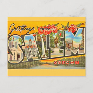 Salem Oregon Oude Groet Briefkaart