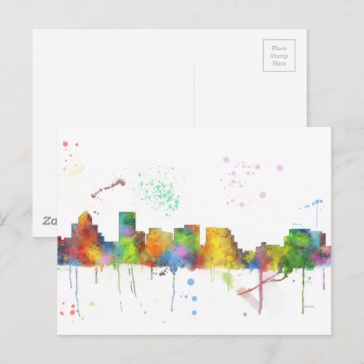 SALEM OREGON SKYLINE BRIEFKAART (Voorkant / Achterkant)