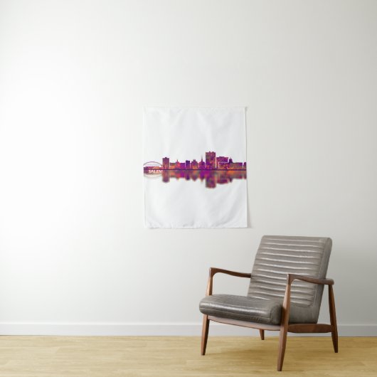 Salem Oregon Skyline Wandkleed (In situ)