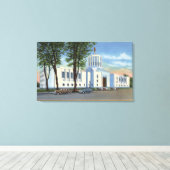 Salem, Oregon - Uitzicht voor het staatskapitolgeb Canvas Afdruk (Insitu (Houten vloer))
