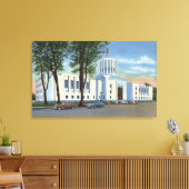 Salem, Oregon - Uitzicht voor het staatskapitolgeb Canvas Afdruk (Insitu (Woonkamer))