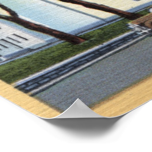 Salem, Oregon - Uitzicht voor het staatskapitolgeb Poster (Hoek)