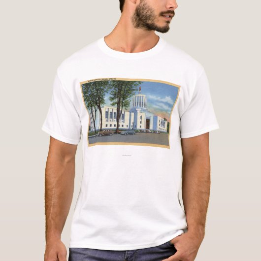 Salem, Oregon - Uitzicht voor het staatskapitolgeb T-shirt (Voorkant)