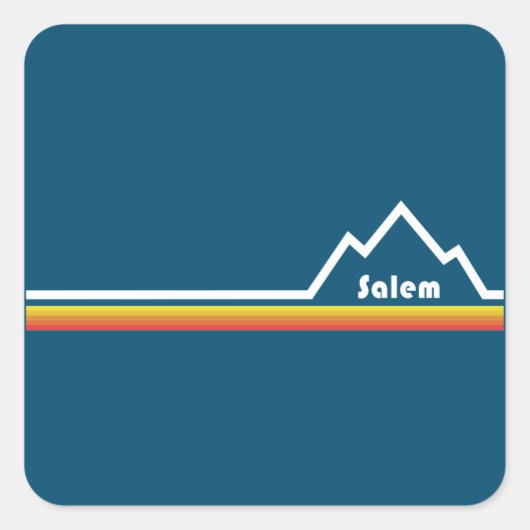 Salem Oregon Vierkante Sticker (Voorkant)