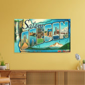 Salem, OregonLarge Letter ScenesSalem, OF Canvas Afdruk (Insitu (Woonkamer))