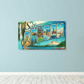Salem, OregonLarge Letter ScenesSalem, OF Canvas Afdruk (Insitu (Houten vloer))