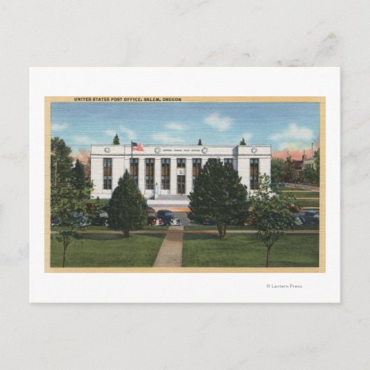 Salem, OregonPost Kantoor ViewSalem, OF Briefkaart (Voorkant)