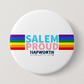 SALEM PROUD-BUTTON RONDE BUTTON 7,6 CM (Voorkant)