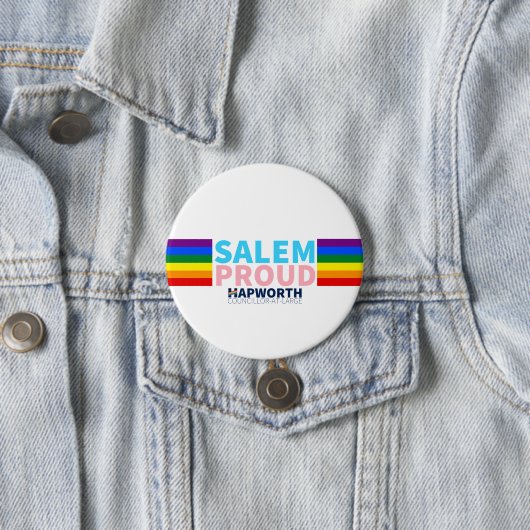 SALEM PROUD-BUTTON RONDE BUTTON 7,6 CM (In situ)