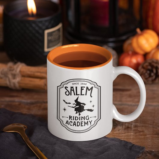 Salem Riding Academy Halloween Witch Tweekleurige Koffiemok