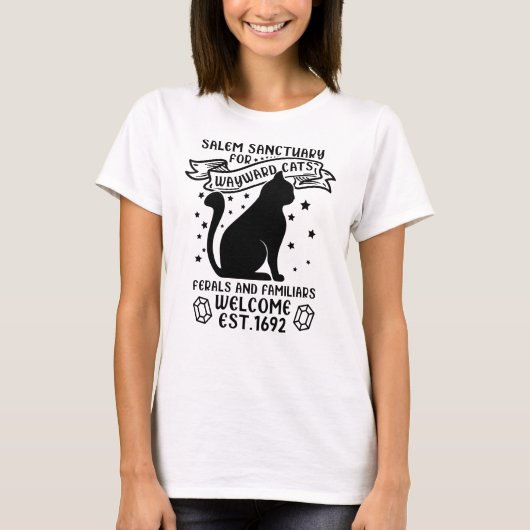 Salem Sanctuary for Cats, Halloween Animal T-shirt (Voorkant)