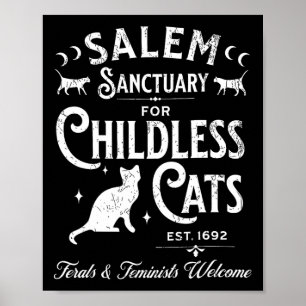 Salem Sanctuary Kinderloze Kat  Hekserig Vrouwtje Poster