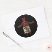 Salem Satan Ronde Sticker (Envelop)