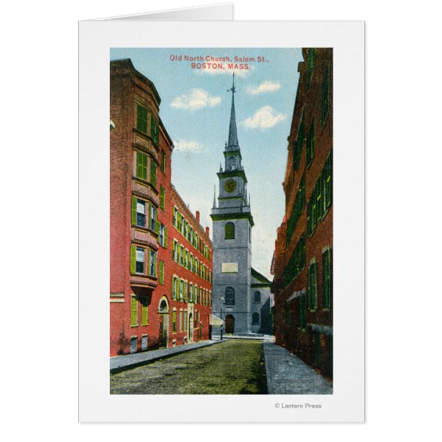 Salem Street Uitzicht van Old North Church Bldg #  (Voorkant)