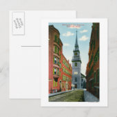 Salem Street Uitzicht van Old North Church Bldg #  Briefkaart (Voorkant / Achterkant)