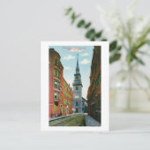 Salem Street Uitzicht van Old North Church Bldg #  Briefkaart (Staand voorkant)