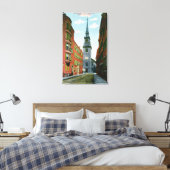Salem Street Uitzicht van Old North Church Bldg #  Canvas Afdruk (Insitu (Slaapkamer))