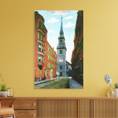 Salem Street Uitzicht van Old North Church Bldg #  Canvas Afdruk (Insitu (Woonkamer))