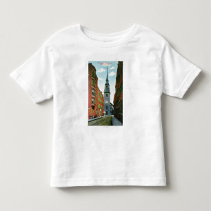 Salem Street Uitzicht van Old North Church Bldg #  Kinder Shirts