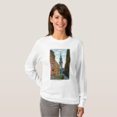 Salem Street Uitzicht van Old North Church Bldg # T-shirt (Voorkant volledig)