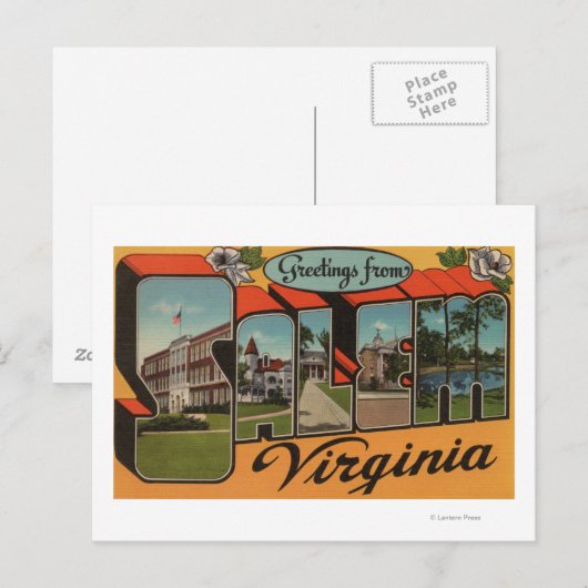 Salem, VirginiaLarge Letter ScenesSalem, VA Briefkaart (Voorkant / Achterkant)