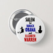 Salem voor Obama en Warren 2012 Ronde Button 5,7 Cm (Voorkant /achterkant)