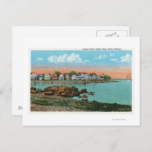 Salem Willows Uitzicht van Juniper Point en Salem Briefkaart (Voorkant / Achterkant)