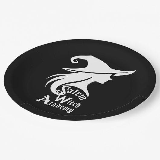 Salem Witch Academy Wiccan Witches Halloween Party Papieren Bordje (Gekanteld)