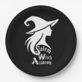 Salem Witch Academy Wiccan Witches Halloween Party Papieren Bordje (Voorkant)