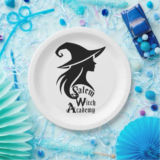 Salem Witch Academy Wiccan Witches Halloween Party Papieren Bordje (Feest)