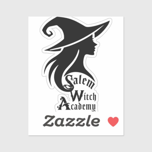 Salem Witch Academy Wiccan Witches Halloween Party Sticker (Vel)