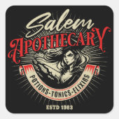 Salem Witch Apothecary Vierkante Sticker (Voorkant)