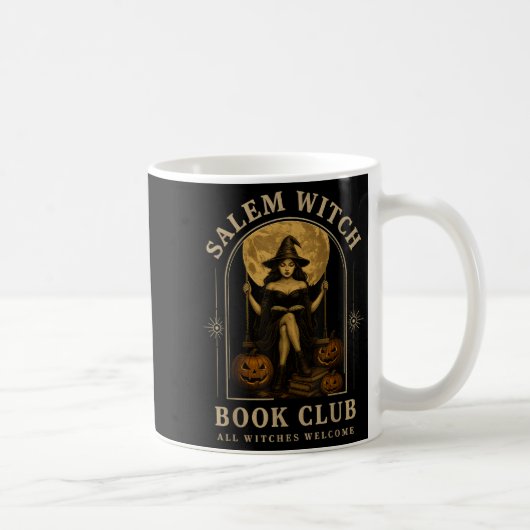 Salem Witch Book Club Bookish Halloween Full Moon Koffiemok (Rechts)