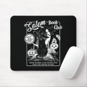 Salem Witch Book Club Bookish Retro Halloween Zwar Muismat (Met muis)