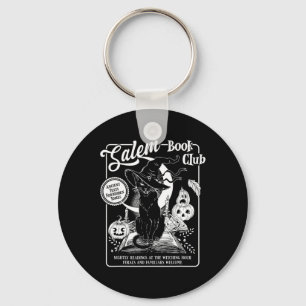 Salem Witch Book Club Bookish Retro Halloween Zwar Sleutelhanger