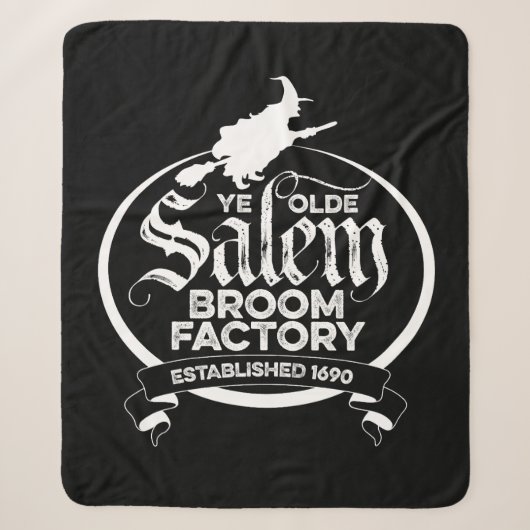 Salem Witch Broom Factory – Grappige gotiek Sherpa Deken (Voorkant)