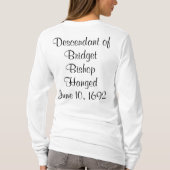 Salem Witch Descendants Bridget Bishop Long Hoeve T-shirt (Achterkant)