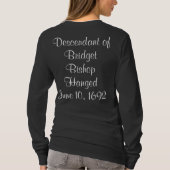 Salem Witch Descendants Bridget Bishop Long Hoeve T-shirt (Achterkant)