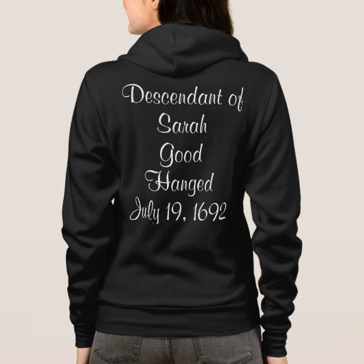 Salem Witch Descendants Bridget Bishop Zip-up Hood Hoodie (Achterkant)