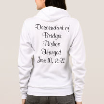 Salem Witch Descendants Bridget Bishop Zip-up