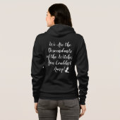 Salem Witch Descendants Zip-up Hoodie White Script (Achterkant volledig)